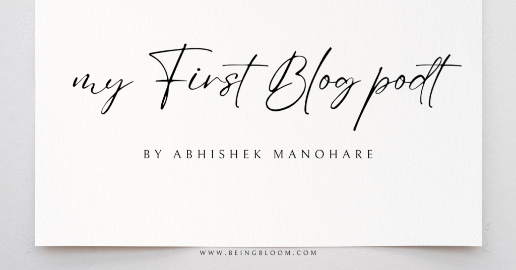 My first blog post