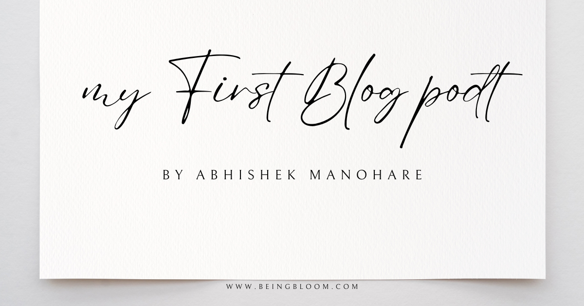 My first blog post
